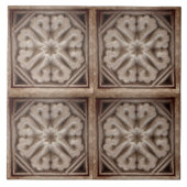 Repareer Spaanse Maure Floral Pattern Faux relief Tegeltje (Voorkant)