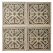 Repareer Spaanse Maure Floral Pattern Faux relief  Tegeltje (Voorkant)