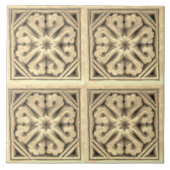 Repareer Spaanse Maure Floral Pattern Faux relief  Tegeltje (Voorkant)