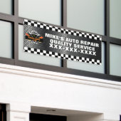 Repareer uw autowerkplaats met uw logoontwerp spandoek (Buitenkant Gebouw)