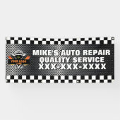 Repareer uw autowerkplaats met uw logoontwerp spandoek (Horizontaal)