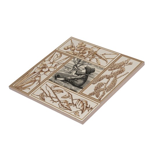 Repareer Victoriaans "Little Boy Blue"-software Tegeltje (Zijkant)