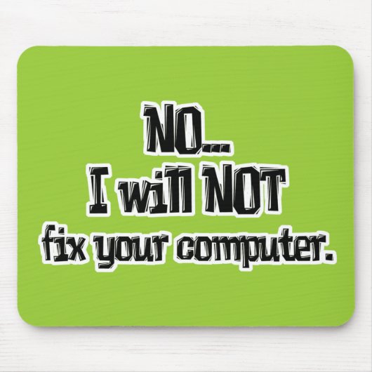 Repareert Uw Computer NIET Muismat (Voorkant)