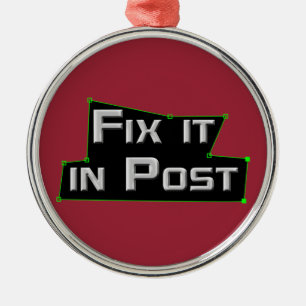 "Repareren in Post" VFX-ornament Metalen Ornament