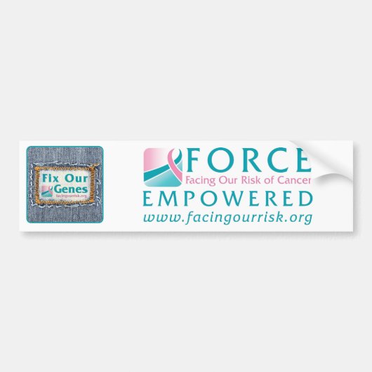 REPAREREN ONZE GENEN & FORCE bumpersticker (Voorkant)