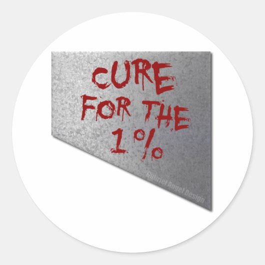 Repareren voor de 1 procent ronde sticker (Voorkant)