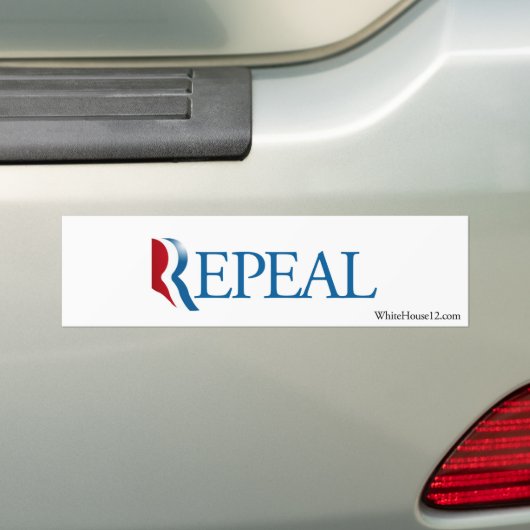 Repeal Obamacare met Romney Bumpersticker (Op auto)