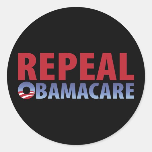 Repeal Obamacare Ronde Sticker (Voorkant)