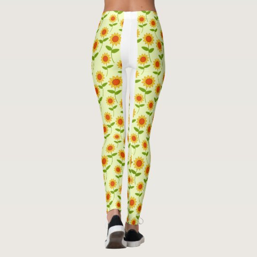 Repeat Sunflower Pattern Leggings (Achterkant)