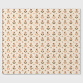 Repeating floral pattern on wrapping paper cadeaupapier (Vlak)