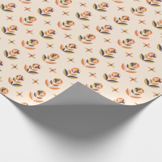 Repeating floral pattern on wrapping paper cadeaupapier (Hoek)