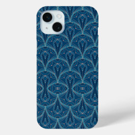 Repeating geometric Art Deco pattern iPhone 15 Mini Hoesje