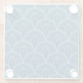 Repeating geometric Art Deco pattern Glazen Onderzetter (Achterkant)