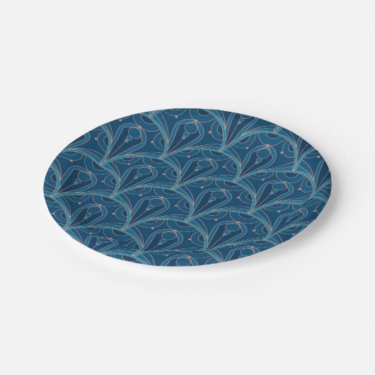 Repeating geometric Art Deco pattern Papieren Bordje (Gekanteld)