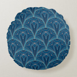 Repeating geometric Art Deco pattern Rond Kussen