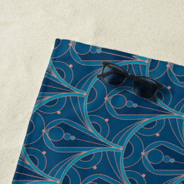 Repeating geometric Art Deco pattern Strandlaken