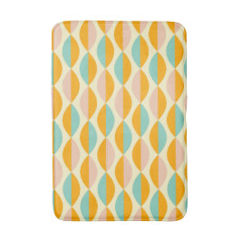 Repeating geometric pattern in beige background badmat