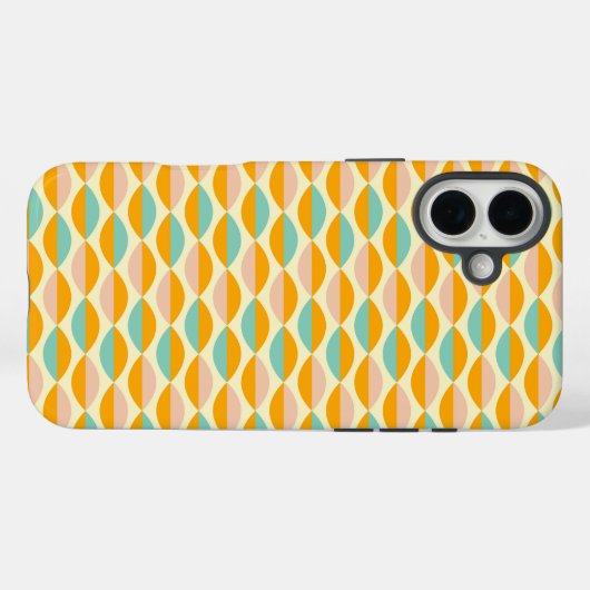Repeating geometric pattern in beige background Case-Mate iPhone case (Achterkant (horizontaal))