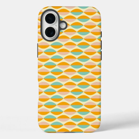 Repeating geometric pattern in beige background Case-Mate iPhone case (Achterkant)