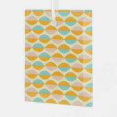 Repeating geometric pattern in beige background glas ornament (Voorkant links)