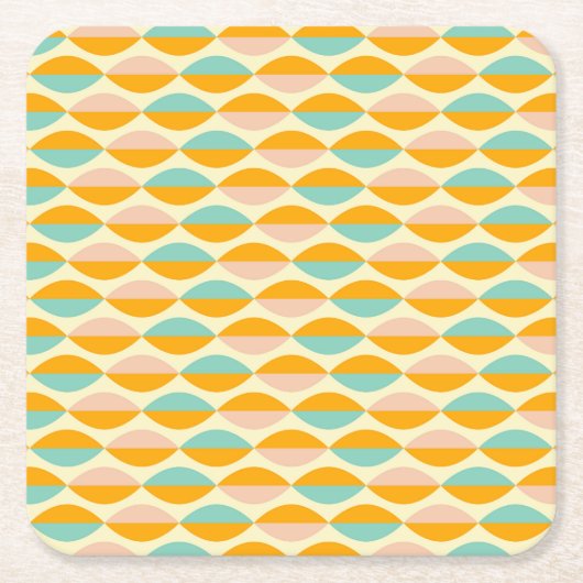 Repeating geometric pattern in beige background kartonnen onderzetters (Voorkant)