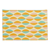 Repeating geometric pattern in beige background kussensloop (Achterkant-Rechts)