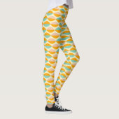 Repeating geometric pattern in beige background leggings (Rechts)