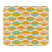 Repeating geometric pattern in beige background snijplank (Voorkant)