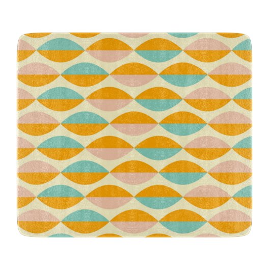 Repeating geometric pattern in beige background snijplank (Voorkant)