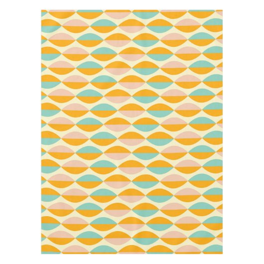 Repeating geometric pattern in beige background tafelkleed (Voorkant)