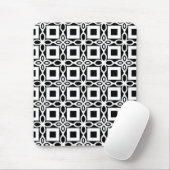 Repeating GEOMETRIC PATTERN in black and white Muismat (Met muis)
