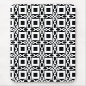 Repeating GEOMETRIC PATTERN in black and white Muismat (Voorkant)