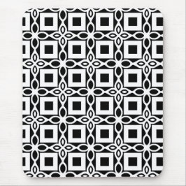 Repeating GEOMETRIC PATTERN in black and white Muismat