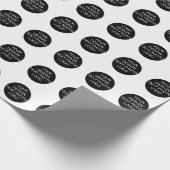 Repeating Logo Business Background Wrapping Paper  Cadeaupapier (Hoek)