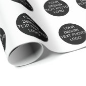 Repeating Logo Business Background Wrapping Paper  Cadeaupapier (Rol Hoek)