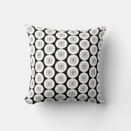 Repeating Logo or Image Pattern Throw Pillow Kussen