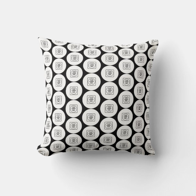 Repeating Logo or Image Pattern Throw Pillow Kussen (Voorkant)
