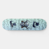 Repeating Viking Ships and Helmet Design over Rune Persoonlijk Skateboard (Horizontaal)