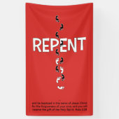 REPENT Footprint Cross Spandoek (Verticaal)