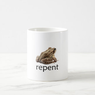 Repent frog, funny memee koffiemok