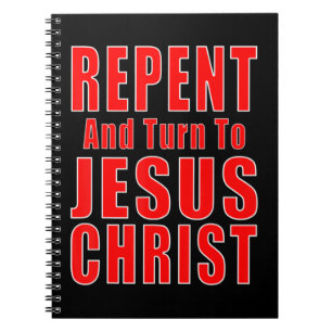 Repent & geloof in Jezus Christelijke Evangel Notitieboek
