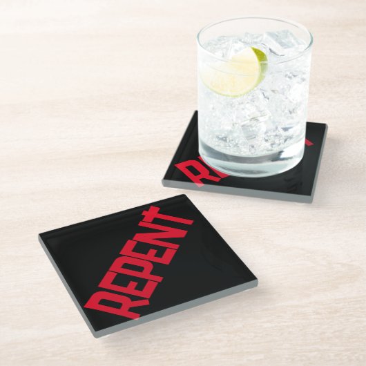 REPENT Glass Onderzetter (Schuin)