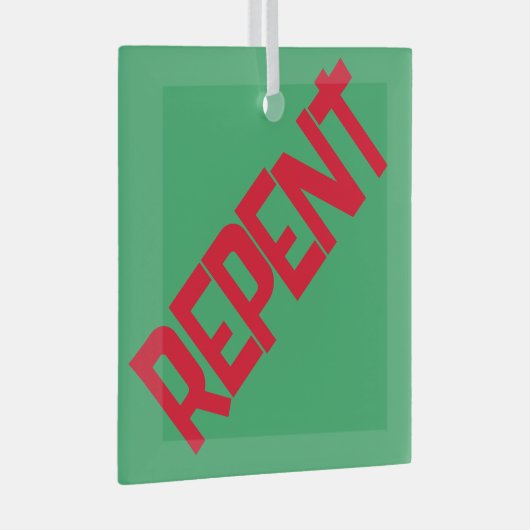 REPENT Glass Ornament - Groen (Voorkant Rechts)