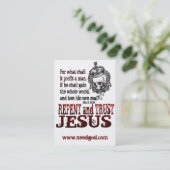 Repent Gospel Tract Visitekaartje (Staand voorkant)