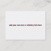 Repent Gospel Tract Visitekaartje (Achterkant)