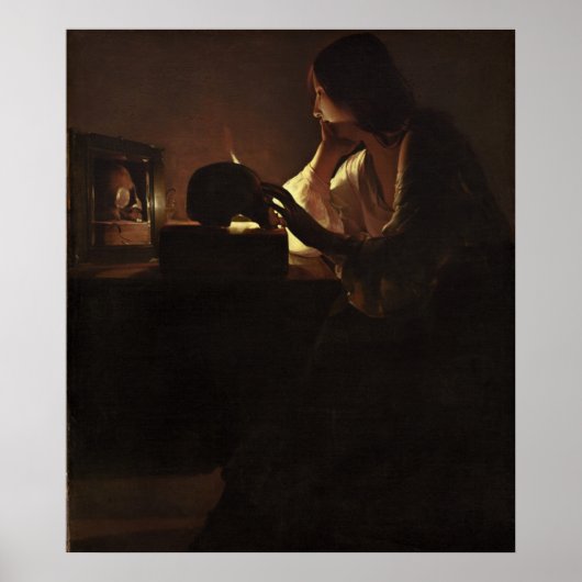 Repentant Magdalen - Georges de La Tour Fine Art Poster (Voorkant)