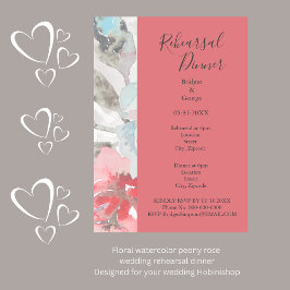 repetitie abrikoos bruiloft & pastel bloempeony kaart