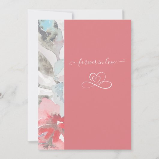 repetitie abrikoos bruiloft & pastel bloempeony kaart (Achterkant)