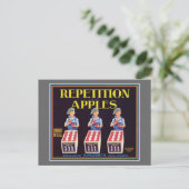 Repetitie Apples  Label Briefkaart (Staand voorkant)