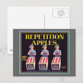Repetitie Apples  Label Briefkaart (Voorkant / Achterkant)